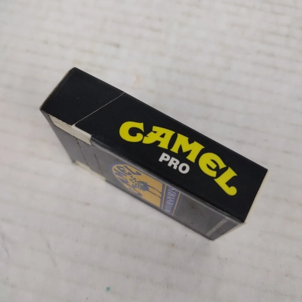 VTG CAMEL Y2K Motorcycle Joe 90's PRO Black Flip-Top Lighter Non Refillable